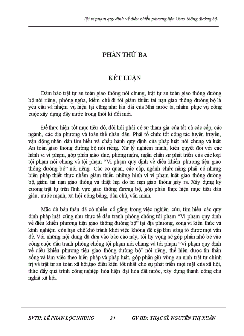 image for page Tội vi phạm quy định về điều khiển phương tiện Giao thông đường bộ và thực tiễn tại huyện Lệ Thủy tỉnh Quảng Bình