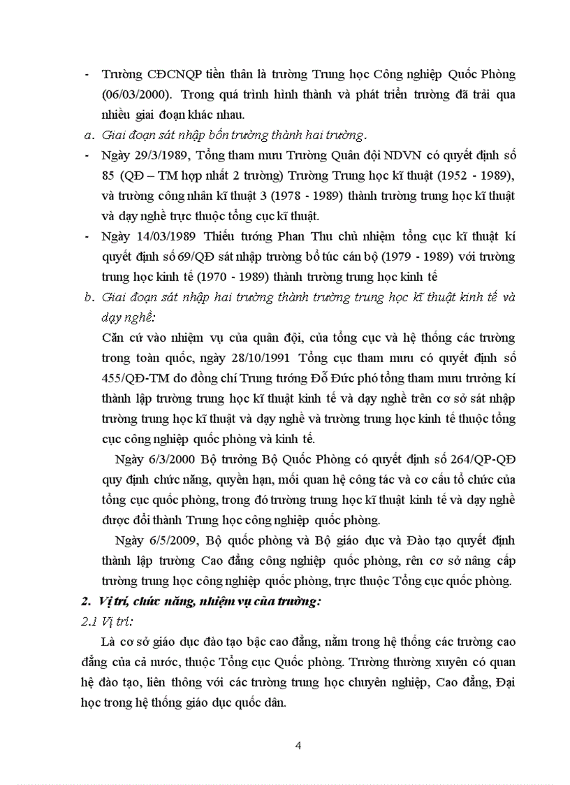 image for page Mô tả phân tích và đánh giá về hoạt động của chuyên viên phòng đào tạo Trường Cao đẳng Công nghiệp Quốc Phòng