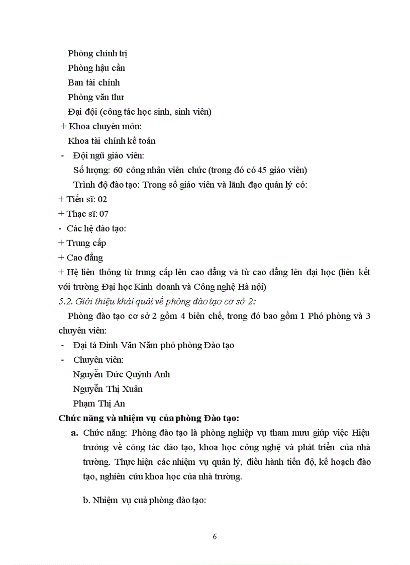 image for page Mô tả phân tích và đánh giá về hoạt động của chuyên viên phòng đào tạo Trường Cao đẳng Công nghiệp Quốc Phòng