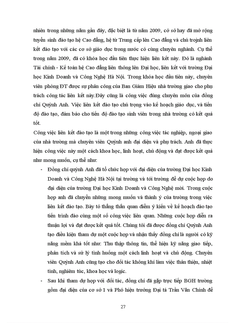 image for page Mô tả phân tích và đánh giá về hoạt động của chuyên viên phòng đào tạo Trường Cao đẳng Công nghiệp Quốc Phòng