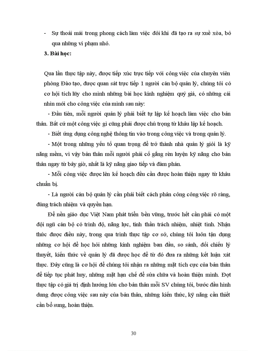 image for page Mô tả phân tích và đánh giá về hoạt động của chuyên viên phòng đào tạo Trường Cao đẳng Công nghiệp Quốc Phòng