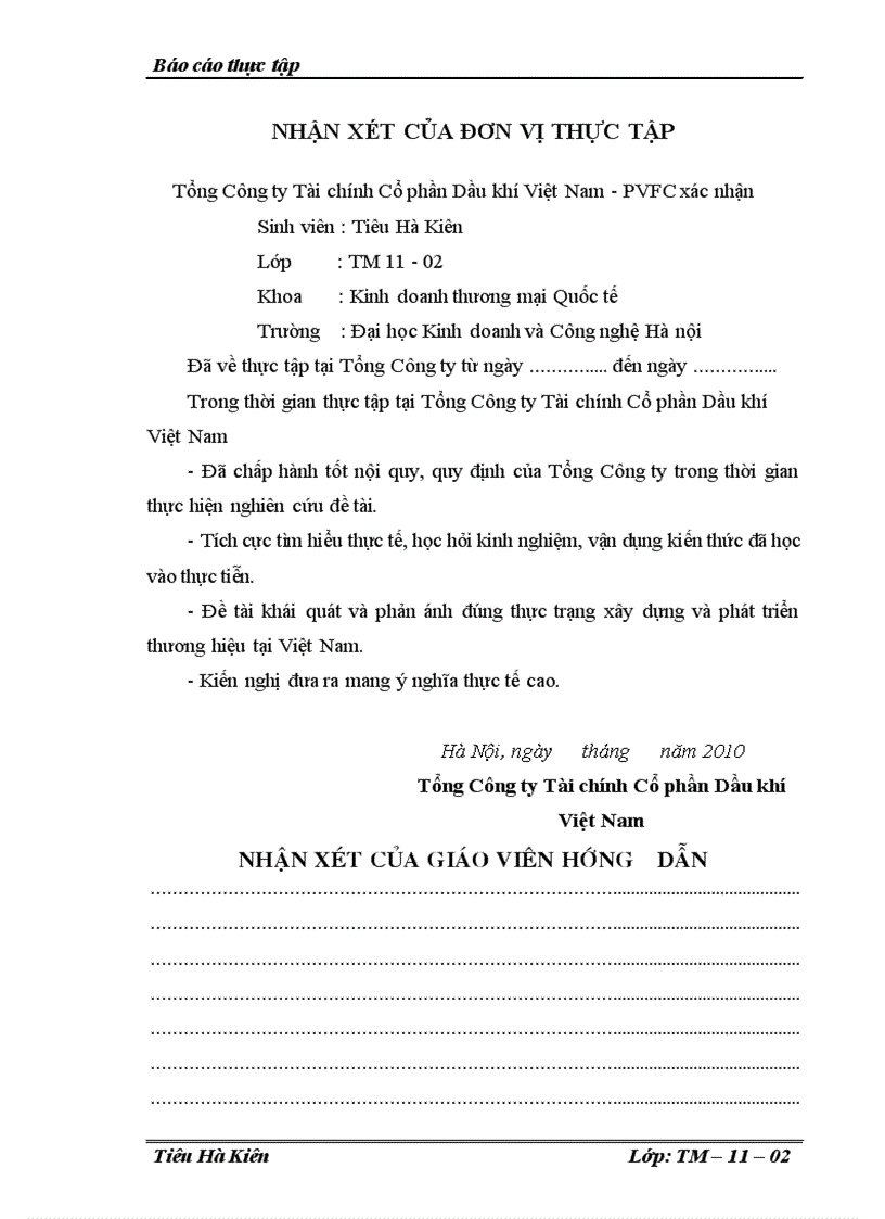 image for page Báo cáo thực tập về Tổng công ty Tài chính Cổ phần Dầu khí Việt Nam