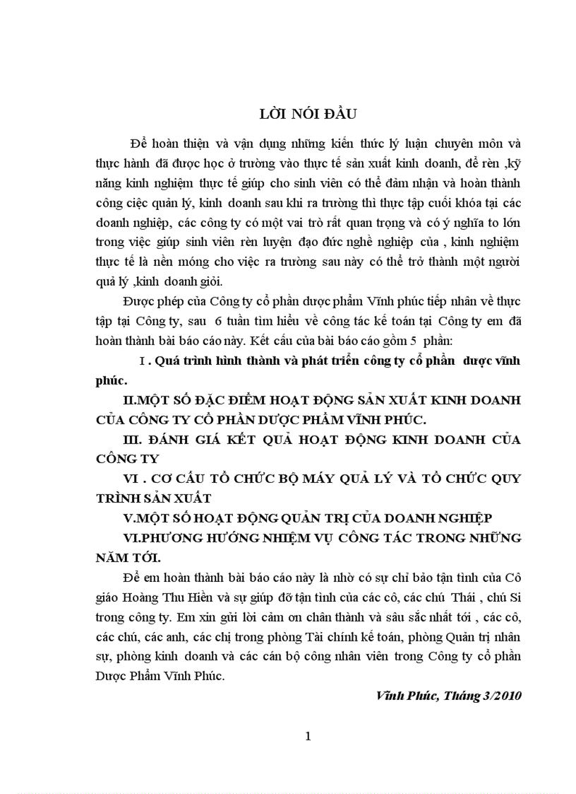 image for page Hoạt động sản xuất kinh doanh và hoạt động quản trị của Công ty cổ phần Dược phẩm Vĩnh Phúc