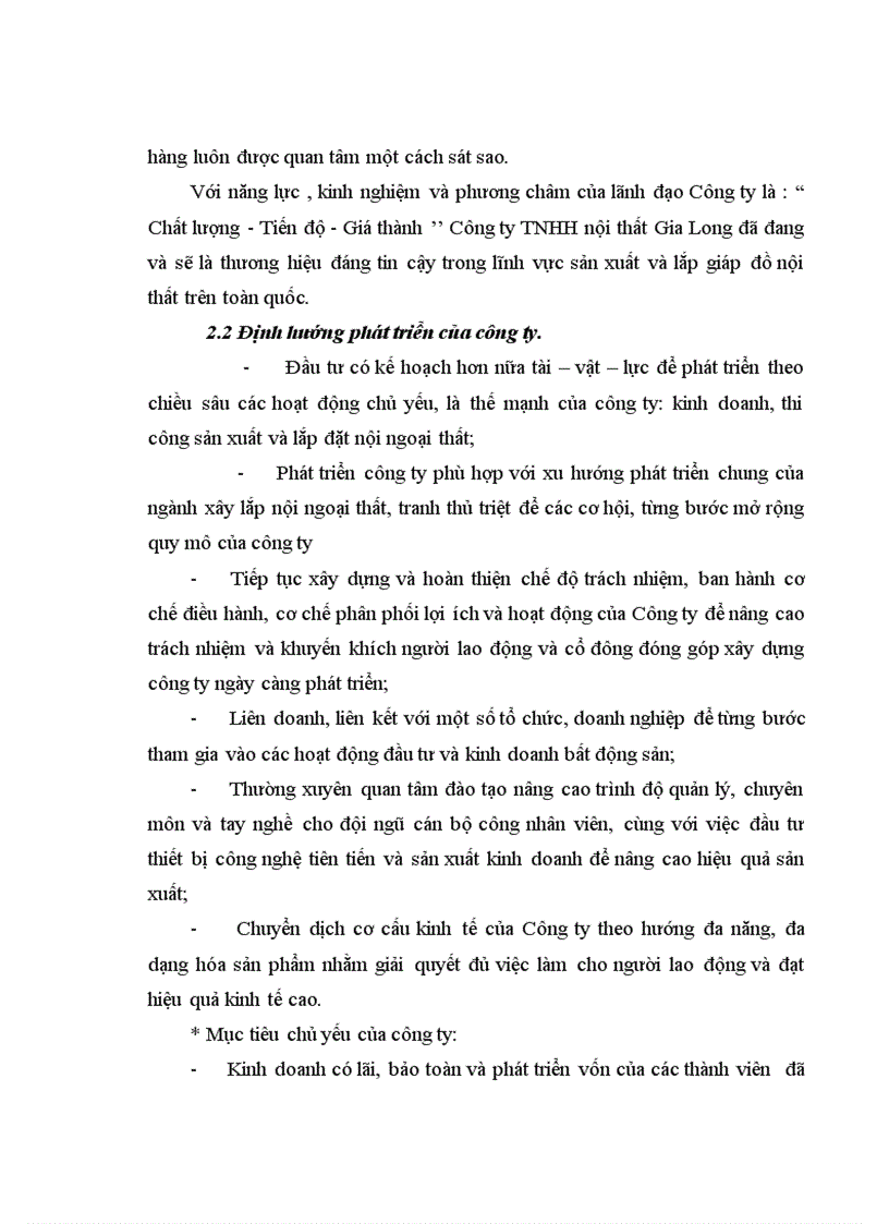 image for page Báo cáo tổng hợp về Công ty THHH Nội Thất Gia Long