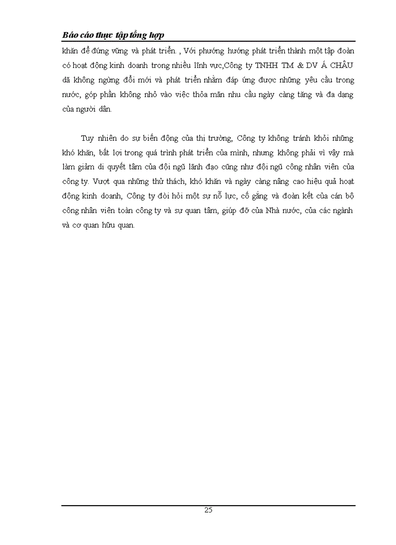 image for page Kết quả hoạt động kinh doanh và phương hướng phát triển của Công ty TNHH Thương mại và Dịch vụ Á Châu