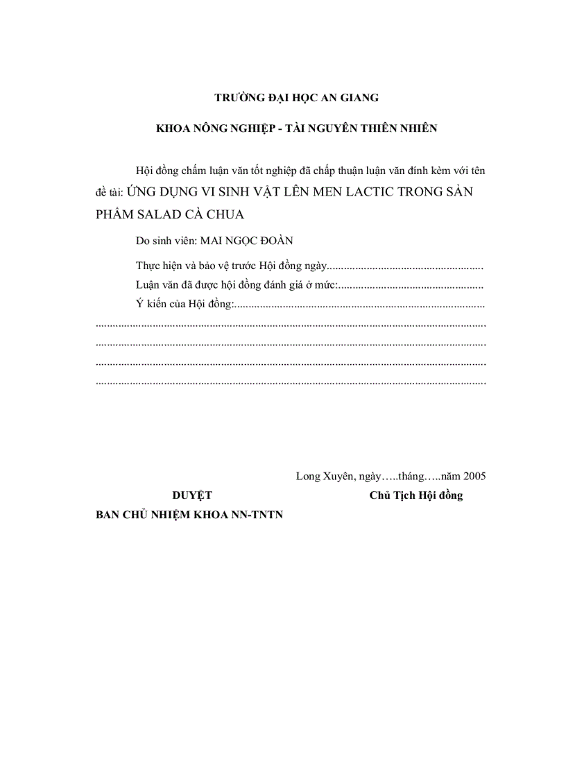 image for page Ứng dụng vi sinh vật lên men lactic trong sản phẩm salad cà chua