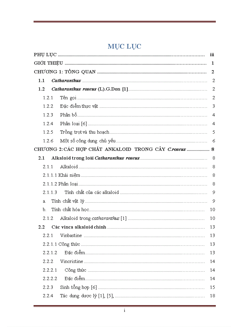 image for page CÂY DỪA CẠN Catharanthus roseus VÀ NHÓM HỢP CHẤT VINCA ALKALOID