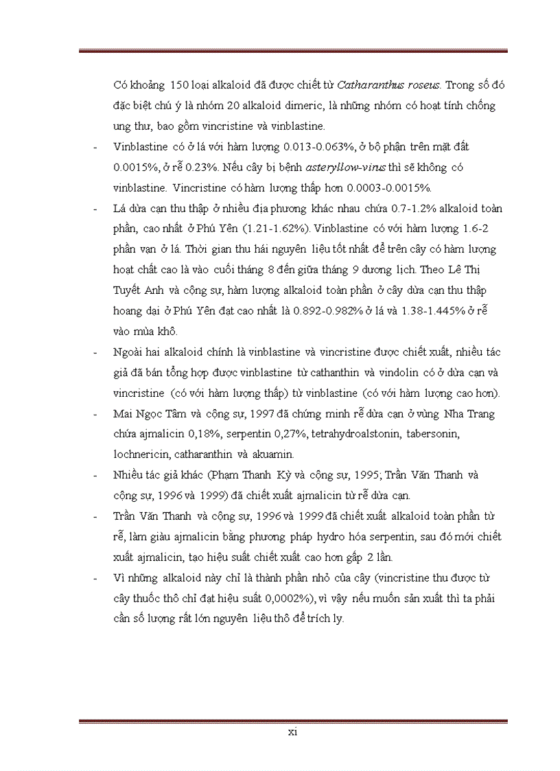 image for page CÂY DỪA CẠN Catharanthus roseus VÀ NHÓM HỢP CHẤT VINCA ALKALOID