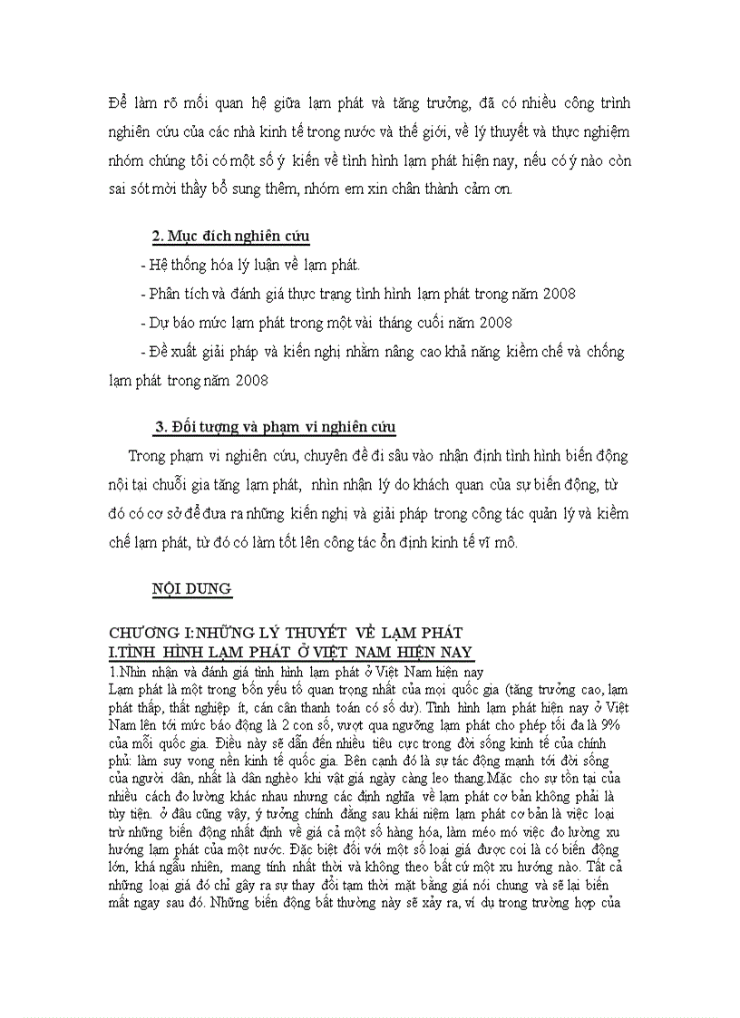 Qua cơ sở lý luận về lạm phát phân tích tình trạng lạm phát và các biện pháp ở Việt Nam trong năm 2008