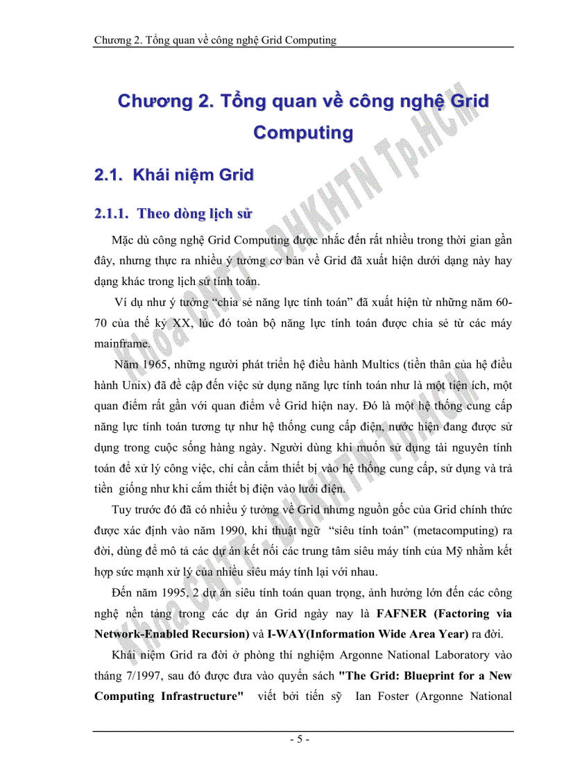image for page Tìm hiểu công nghệ Grid Computing và ứng dụng thử nghiệm trong bài toán quản trị mạng
