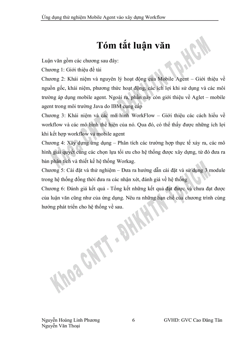 image for page Ứng dụng thử nghiệm Mobile Agent vào xây dựng Workflow