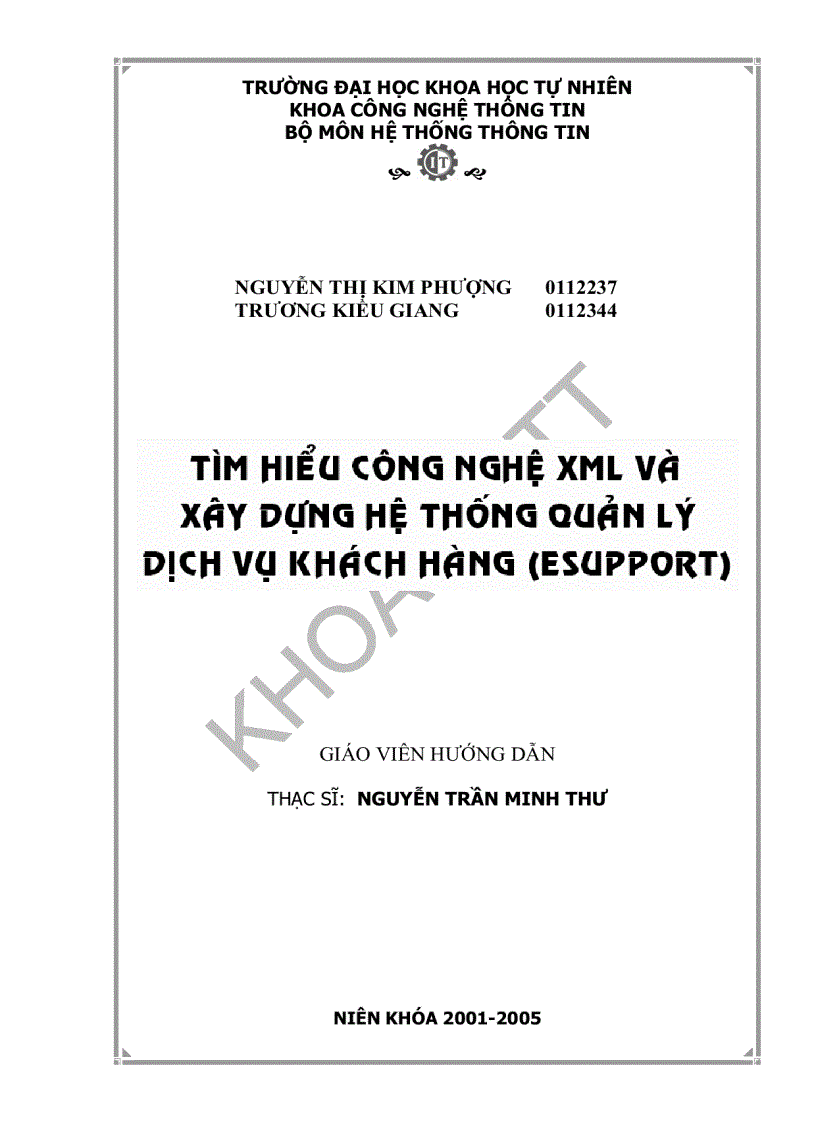 image for page Tìm hiểu công nghệ XML và xây dựng hệ thống quản lý dịch vụ khách hàng