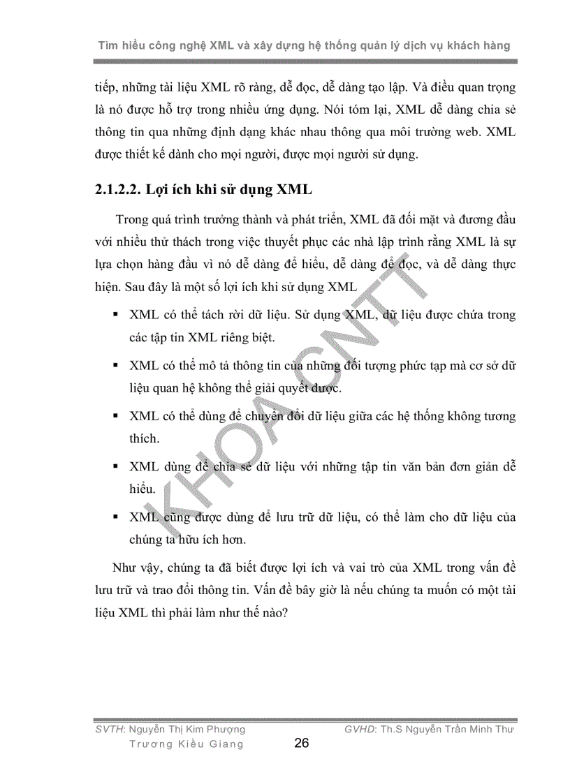 image for page Tìm hiểu công nghệ XML và xây dựng hệ thống quản lý dịch vụ khách hàng