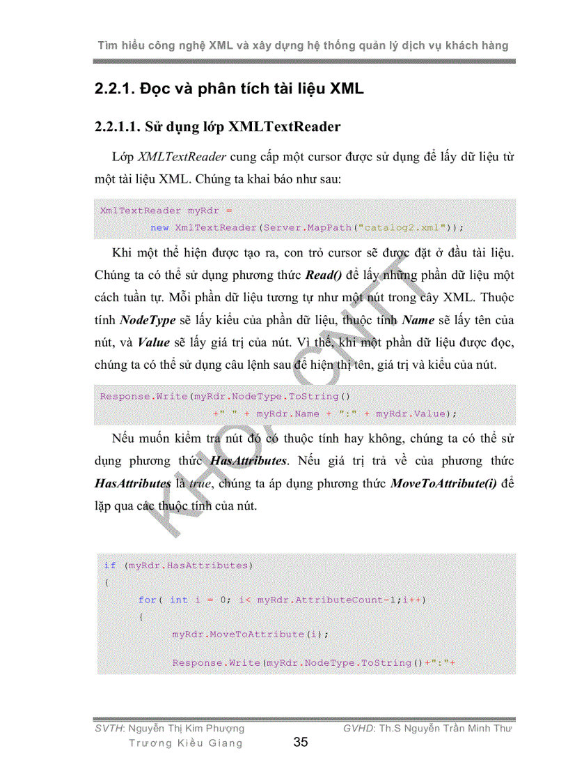 image for page Tìm hiểu công nghệ XML và xây dựng hệ thống quản lý dịch vụ khách hàng