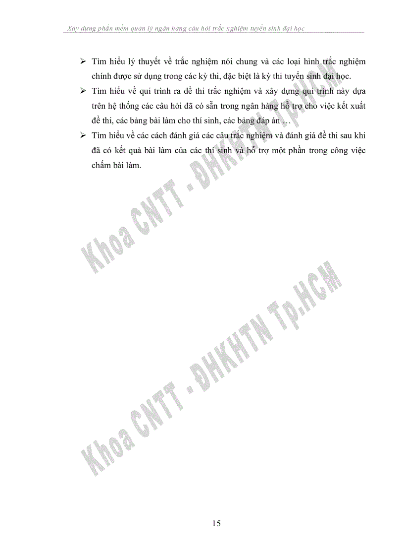 image for page Xây dựng phần mềm quản lý ngân hàng câu hỏi trắc nghiệm tuyển sinh đại học