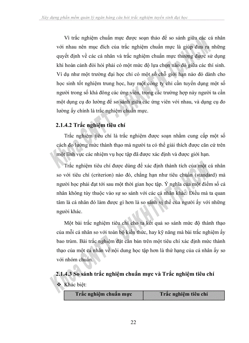 image for page Xây dựng phần mềm quản lý ngân hàng câu hỏi trắc nghiệm tuyển sinh đại học