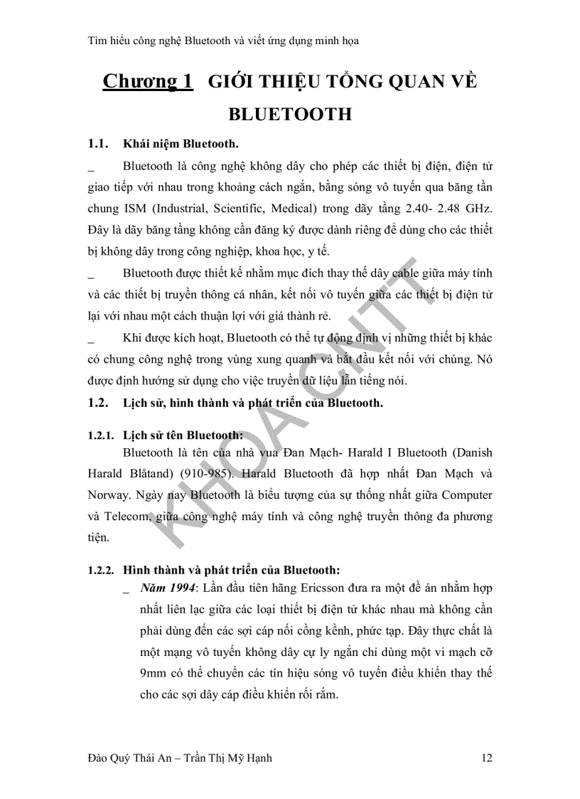 image for page Tìm hiểu về công nghệ bluetooth và viết ứng dụng minh họa