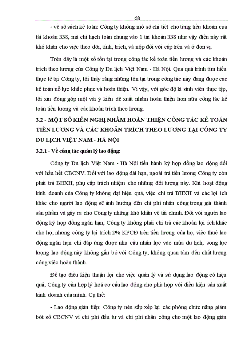 image for page Hoàn thiện công tác kế toán tiền lương và các khoản trích theo lương tại Công ty Du Lịch Việt Nam Hà Nội