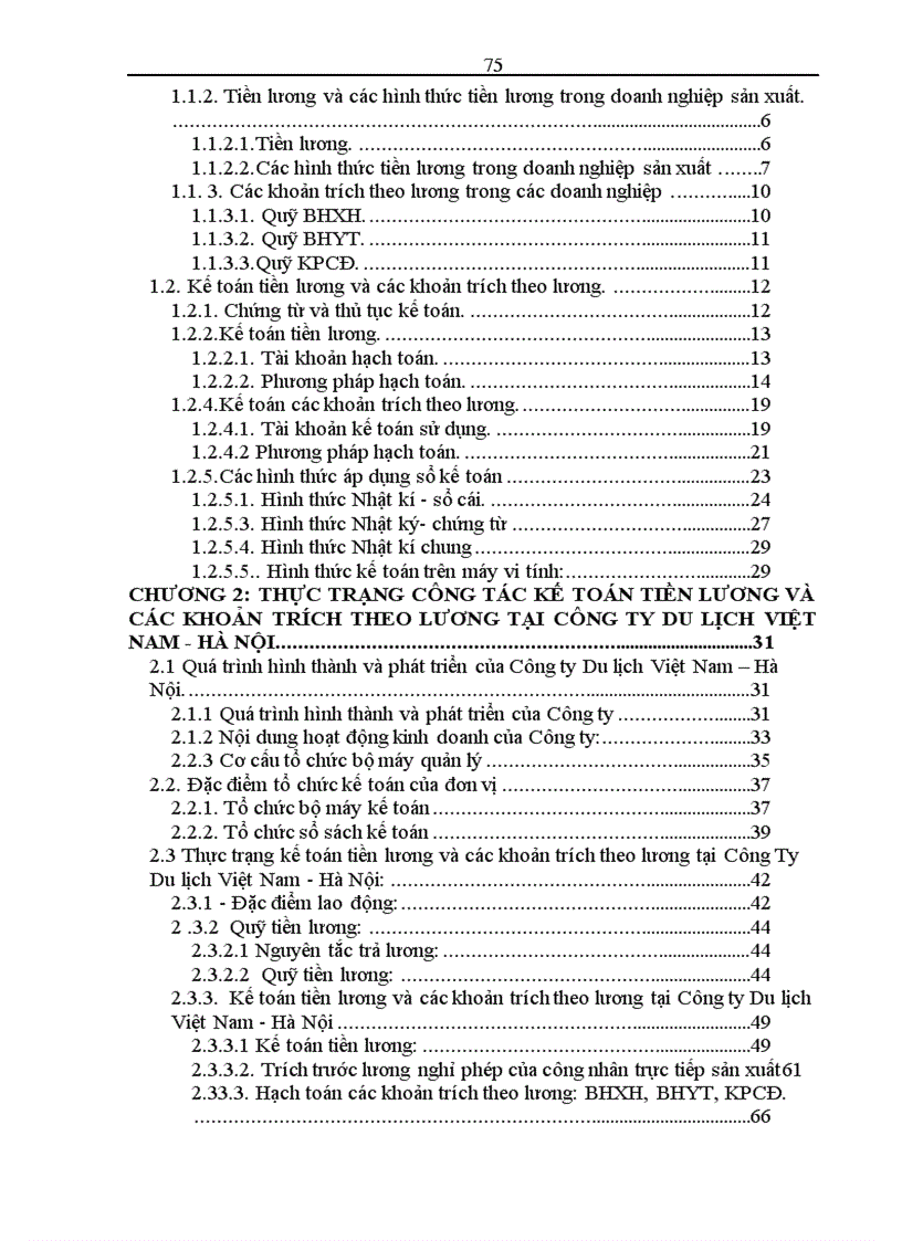 image for page Hoàn thiện công tác kế toán tiền lương và các khoản trích theo lương tại Công ty Du Lịch Việt Nam Hà Nội