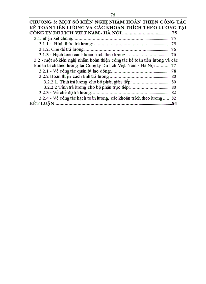 image for page Hoàn thiện công tác kế toán tiền lương và các khoản trích theo lương tại Công ty Du Lịch Việt Nam Hà Nội