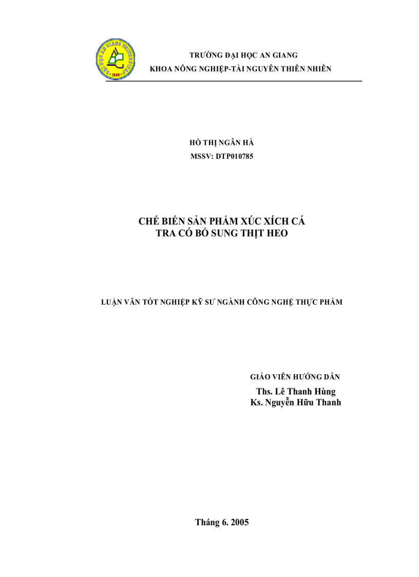 image for page Chế biến sản phẩm xúc xích cá tra có bổ sung thịt heo