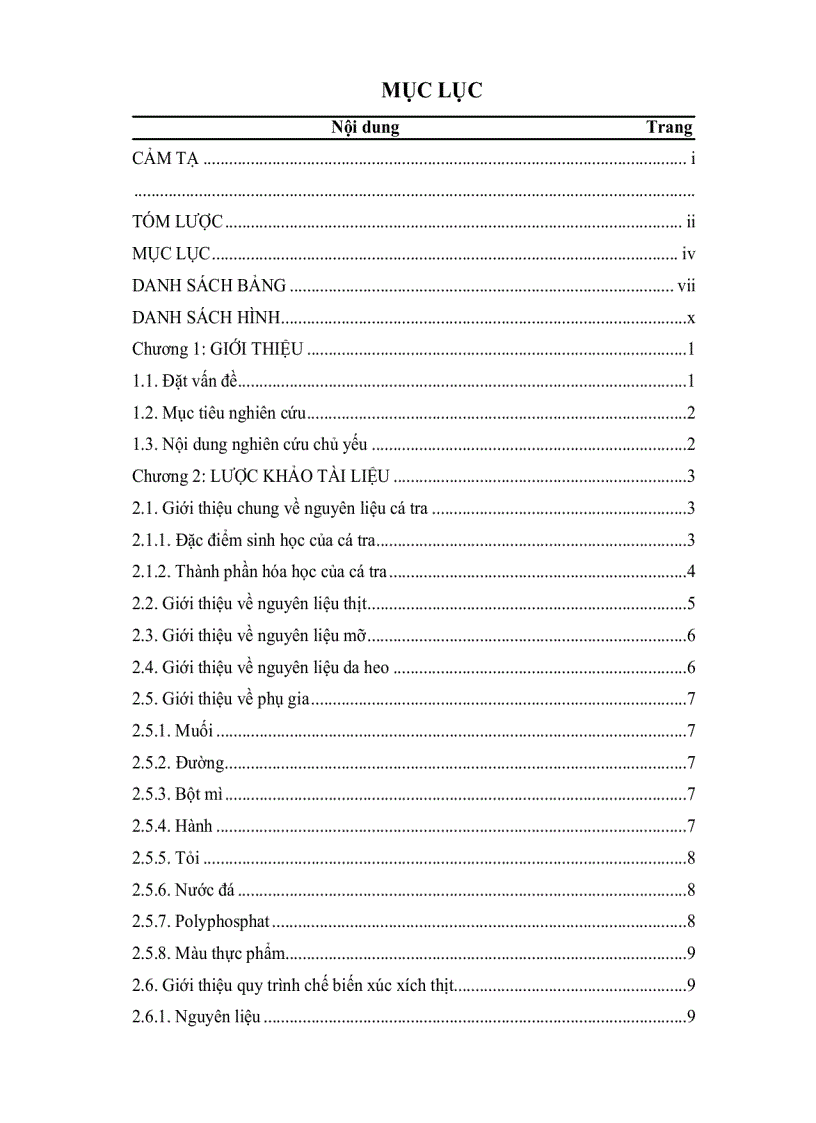 image for page Chế biến sản phẩm xúc xích cá tra có bổ sung thịt heo