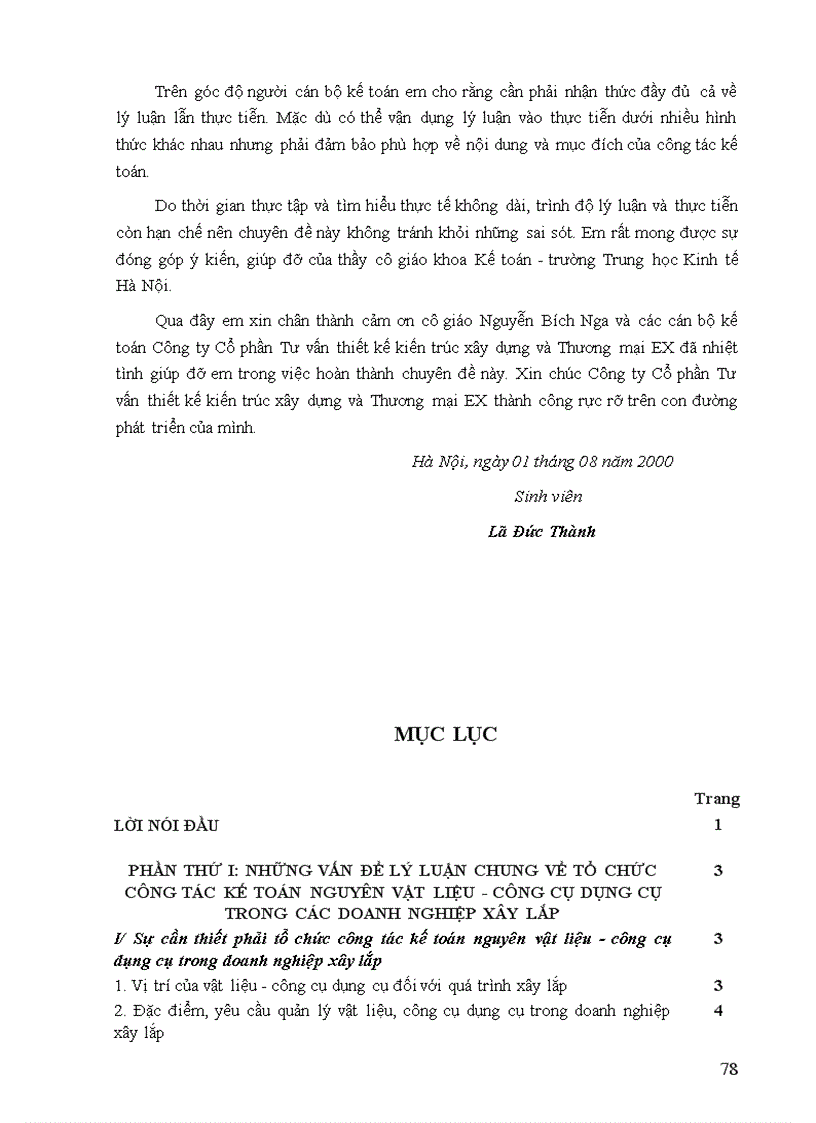 image for page Tổ chức công tác kế toán nguyên vật liệu công cụ dụng cụ ở Công ty Cổ phần Tư vấn thiết kế Kiến trúc xây dựng và Thương mại EX