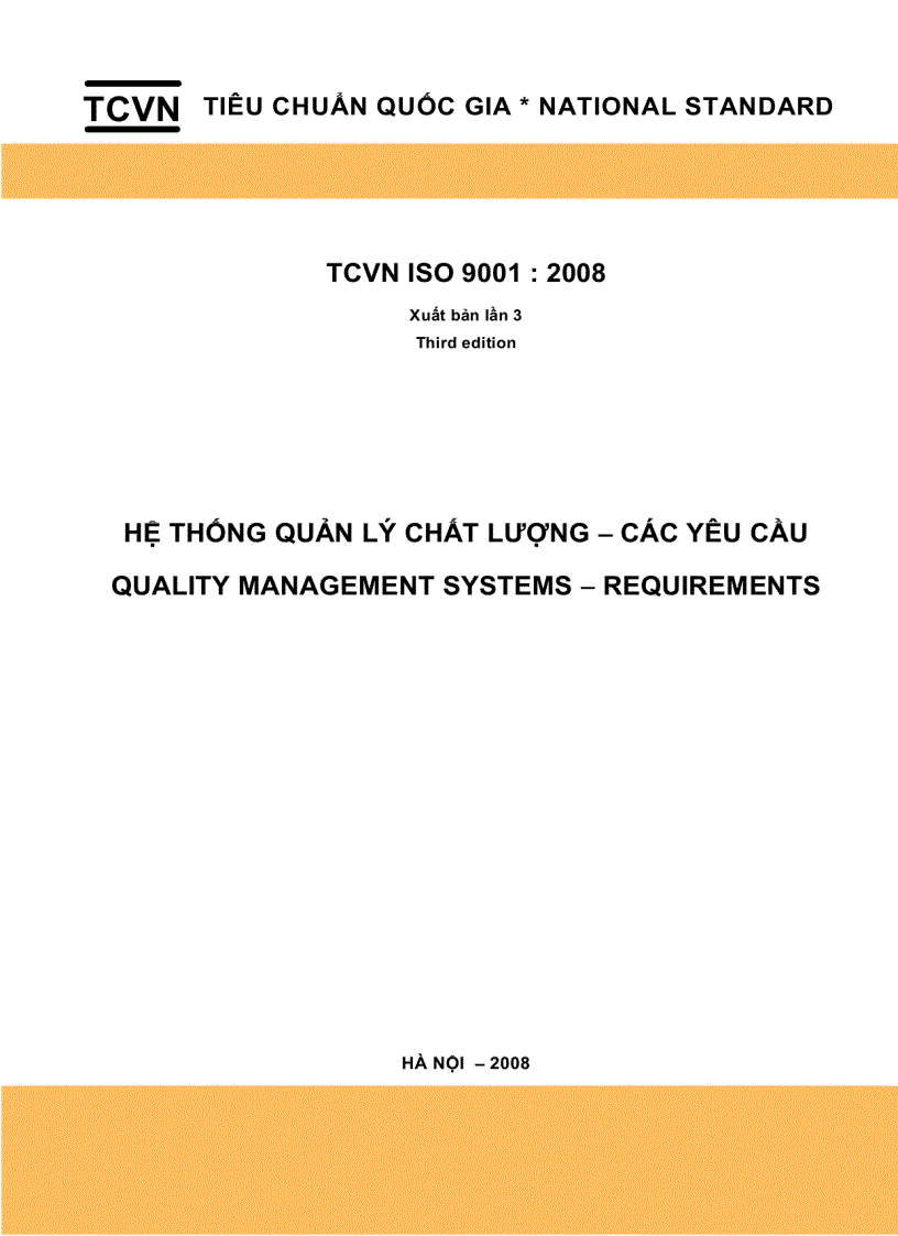 Tiêu chuẩn ISO 9001 2008