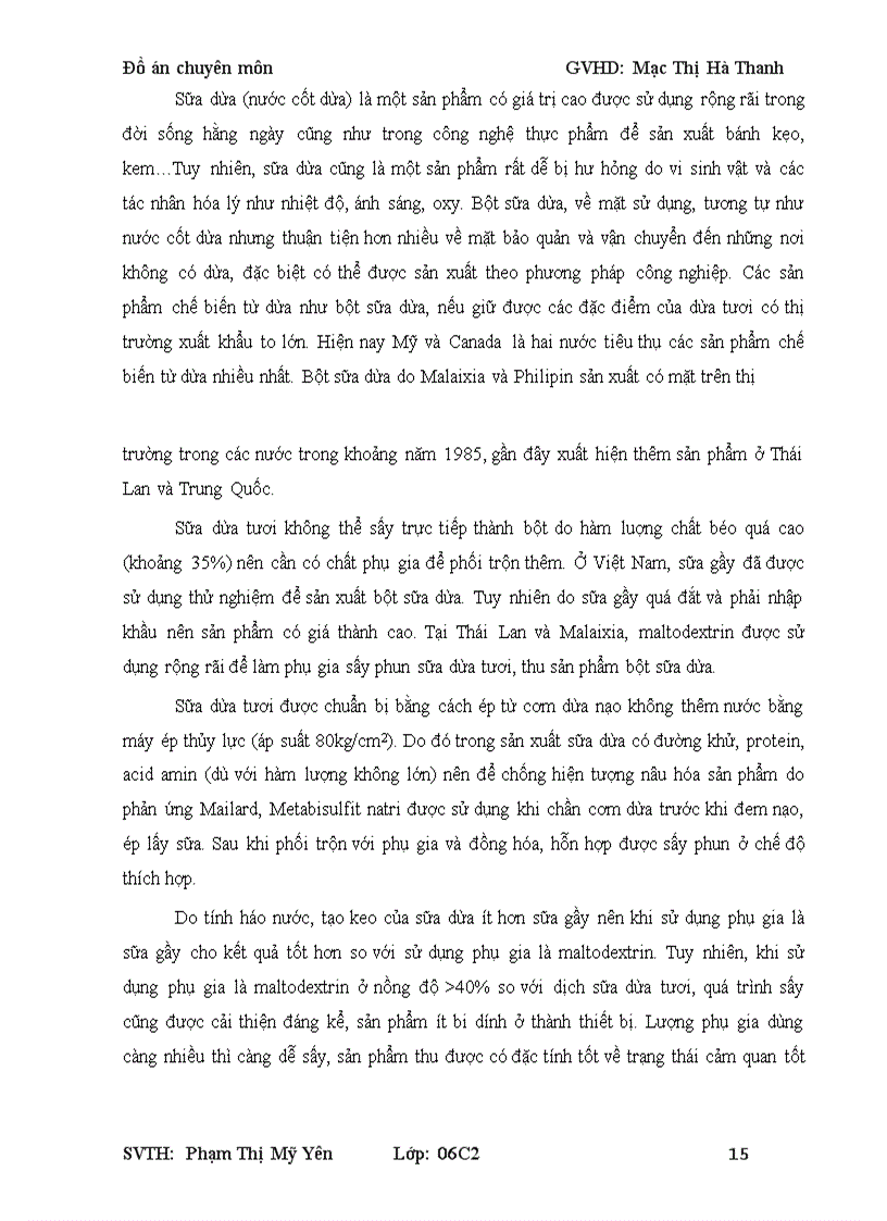 image for page Đồ án Công nghệ sản xuất maltodextrin