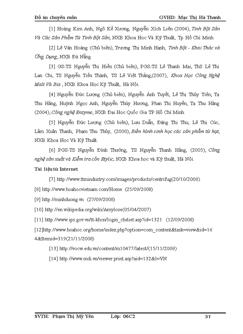 image for page Đồ án Công nghệ sản xuất maltodextrin