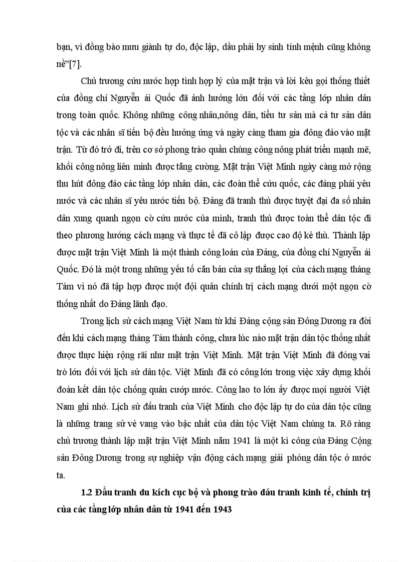 image for page Mặt trận Việt Minh và những phong trào đấu tranh giải phong dân tộc từ 1941 1945