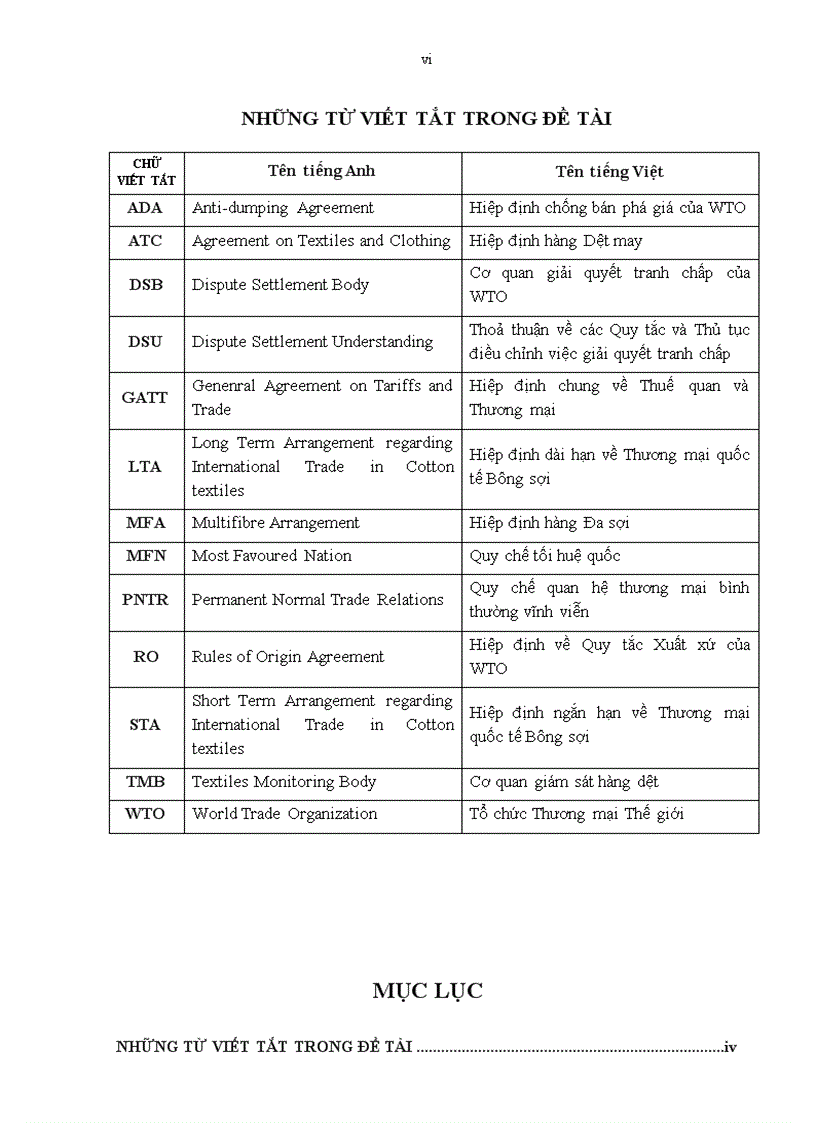 Cơ chế giải quyết tranh chấp của wto để giải quyết tranh chấp về thương mại hàng dệt may