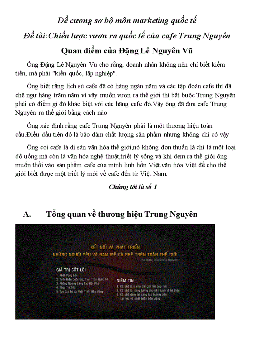 image for page Chiến lược vươn ra quốc tế của cafe Trung Nguyên