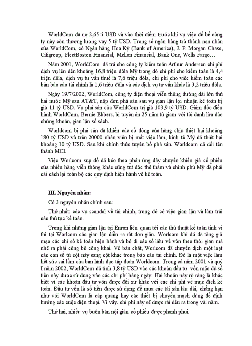 image for page Nguyên nhân Enron và Worldcom sụp đổ