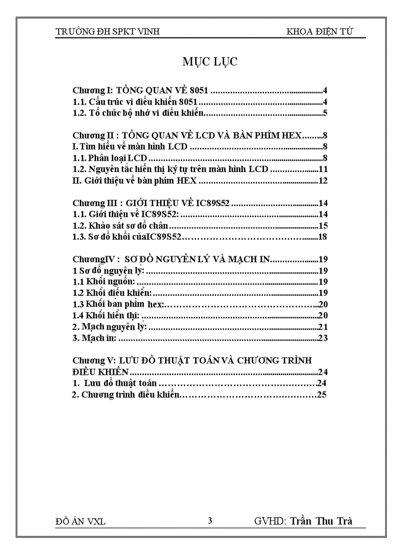 image for page Thiết kế mạch giao tiếp với LCD và bàn phím HEX sử dụng họ 805