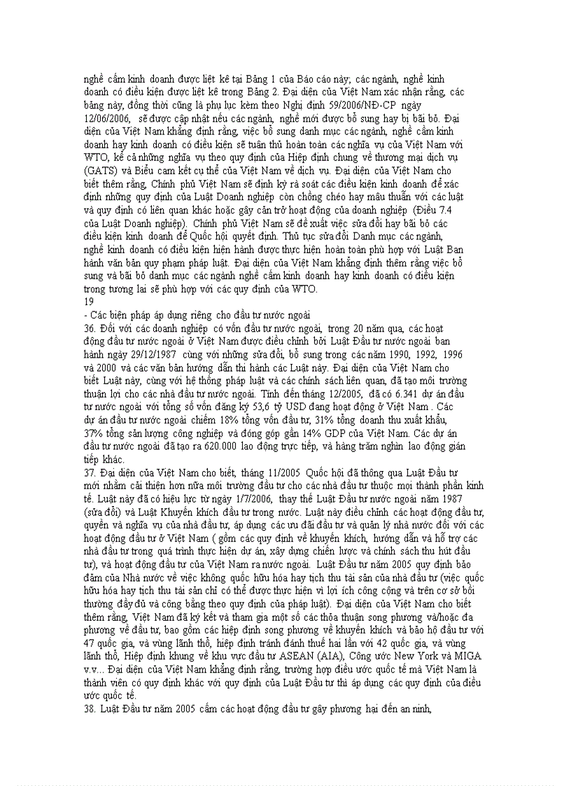 image for page Báo cáo của Ban Công tác về việc Việt Nam gia nhập WTO