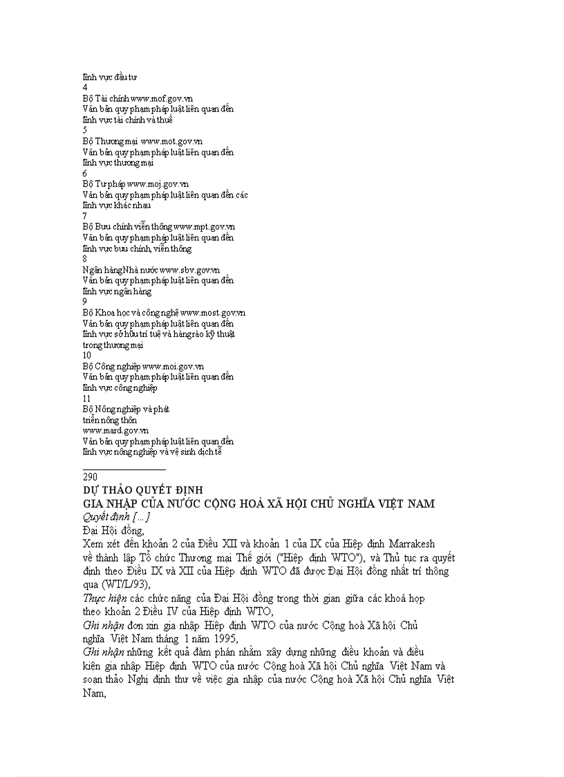 image for page Báo cáo của Ban Công tác về việc Việt Nam gia nhập WTO