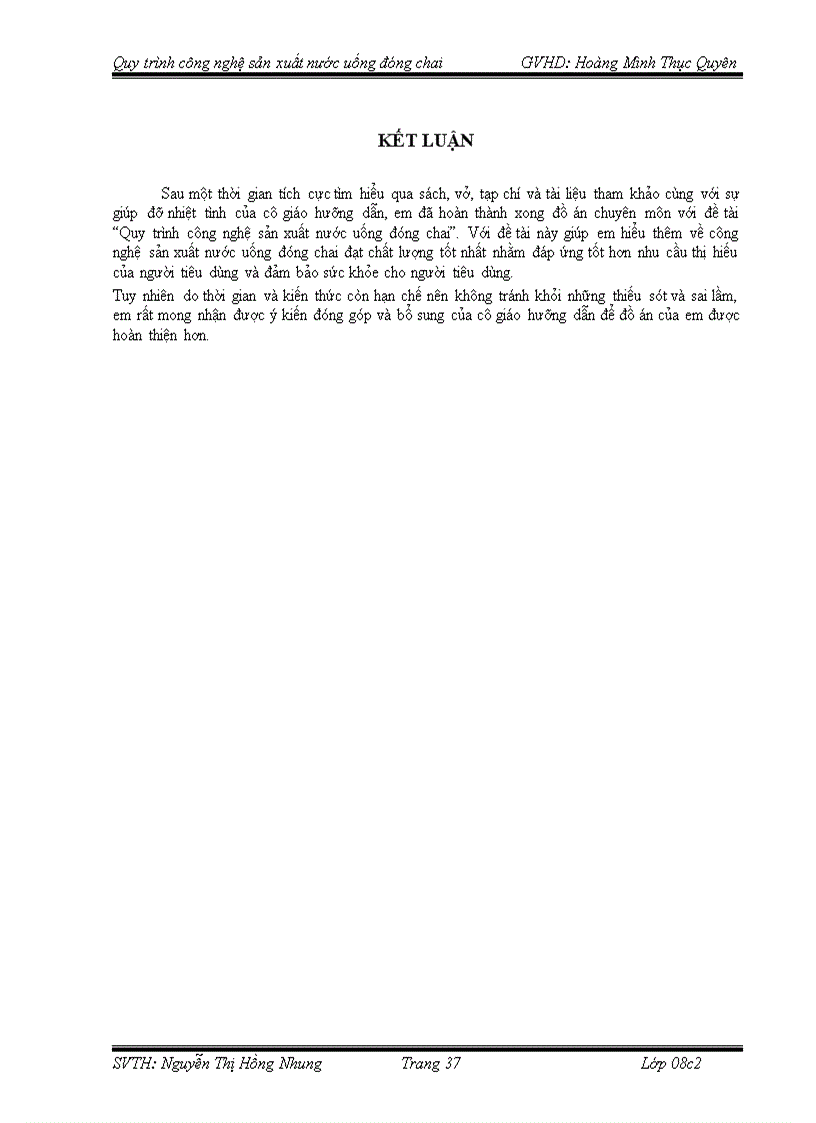 image for page Quy trình công nghệ sản xuất nước uống đóng chai