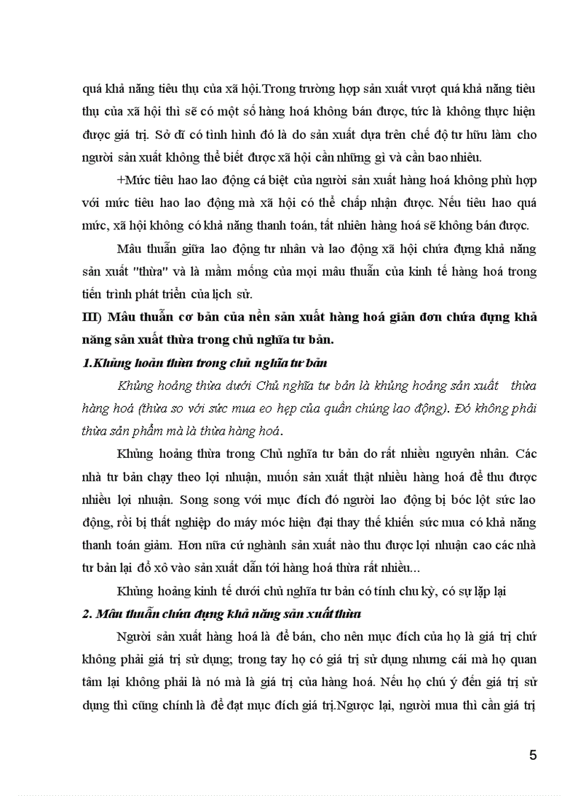 image for page Mâu thuẫn cơ bản của nền sản xuất hàng hoá giản đơn là gì Vì sao nó chứa đựng khả năng sản xuất thừa trong Chủ nghĩa tư bản Chứng minh bằng tì