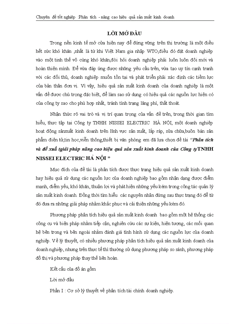 image for page Phân tích và đề xuấ tgiải pháp nâng cao hiệu quả sản xuất kinh doanh của Công tyTNHH NISSEI ELECTRIC HÀ NỘI