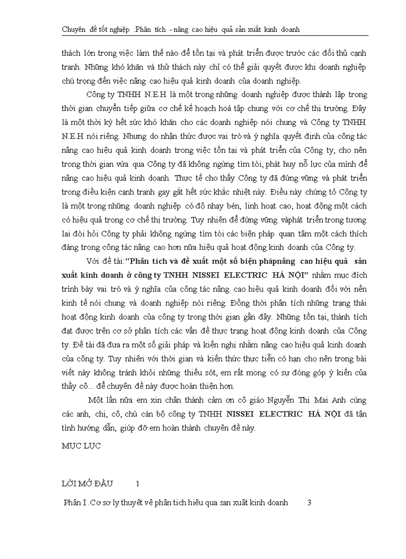 image for page Phân tích và đề xuấ tgiải pháp nâng cao hiệu quả sản xuất kinh doanh của Công tyTNHH NISSEI ELECTRIC HÀ NỘI