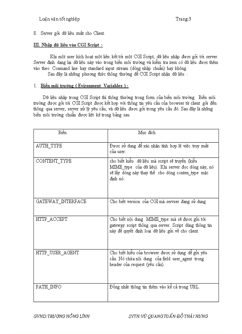 CGI và CGI SCRIPT COMMON GATEWAY INTERFACE