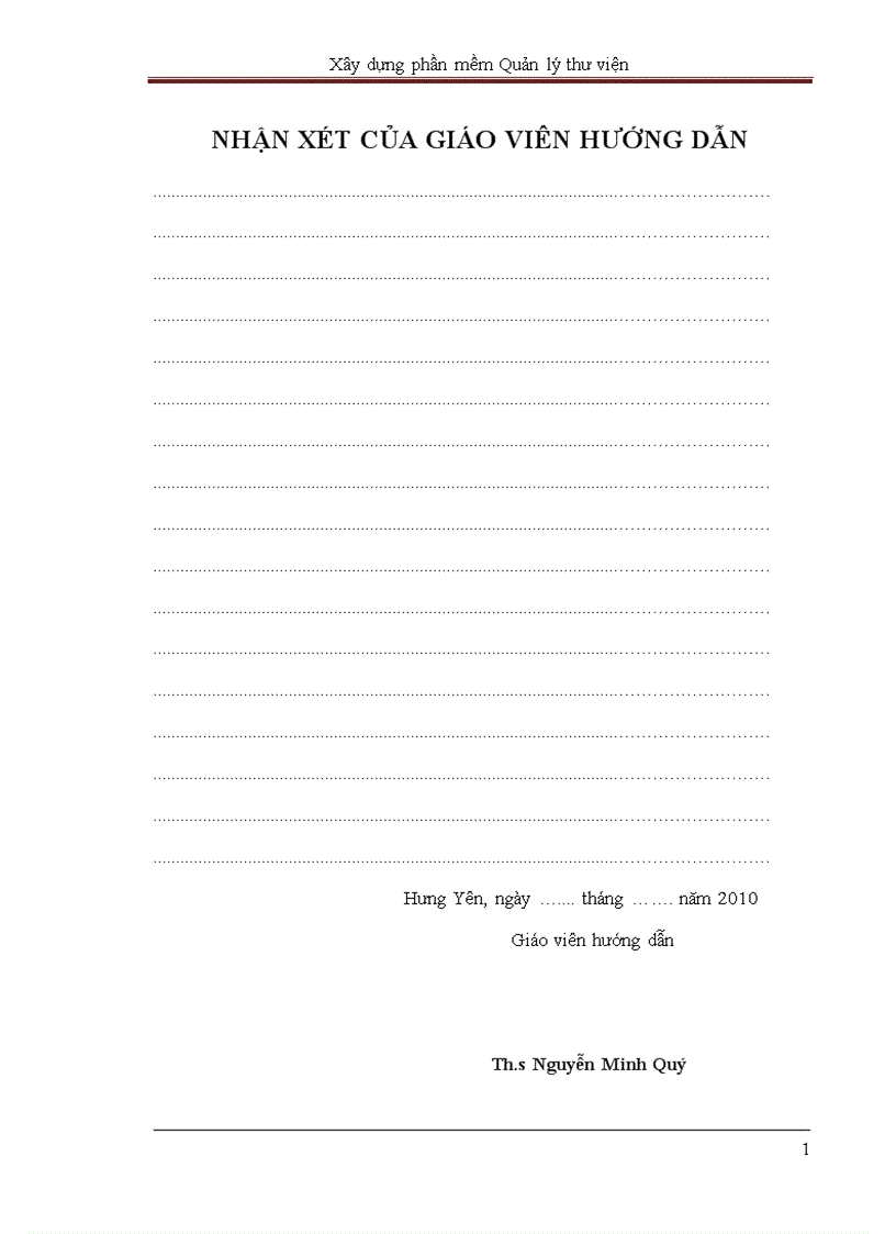 image for page Xây dựng phần mềm quản lý thư viện trường Cao đẳng Cơ Điện Thủy Lợi