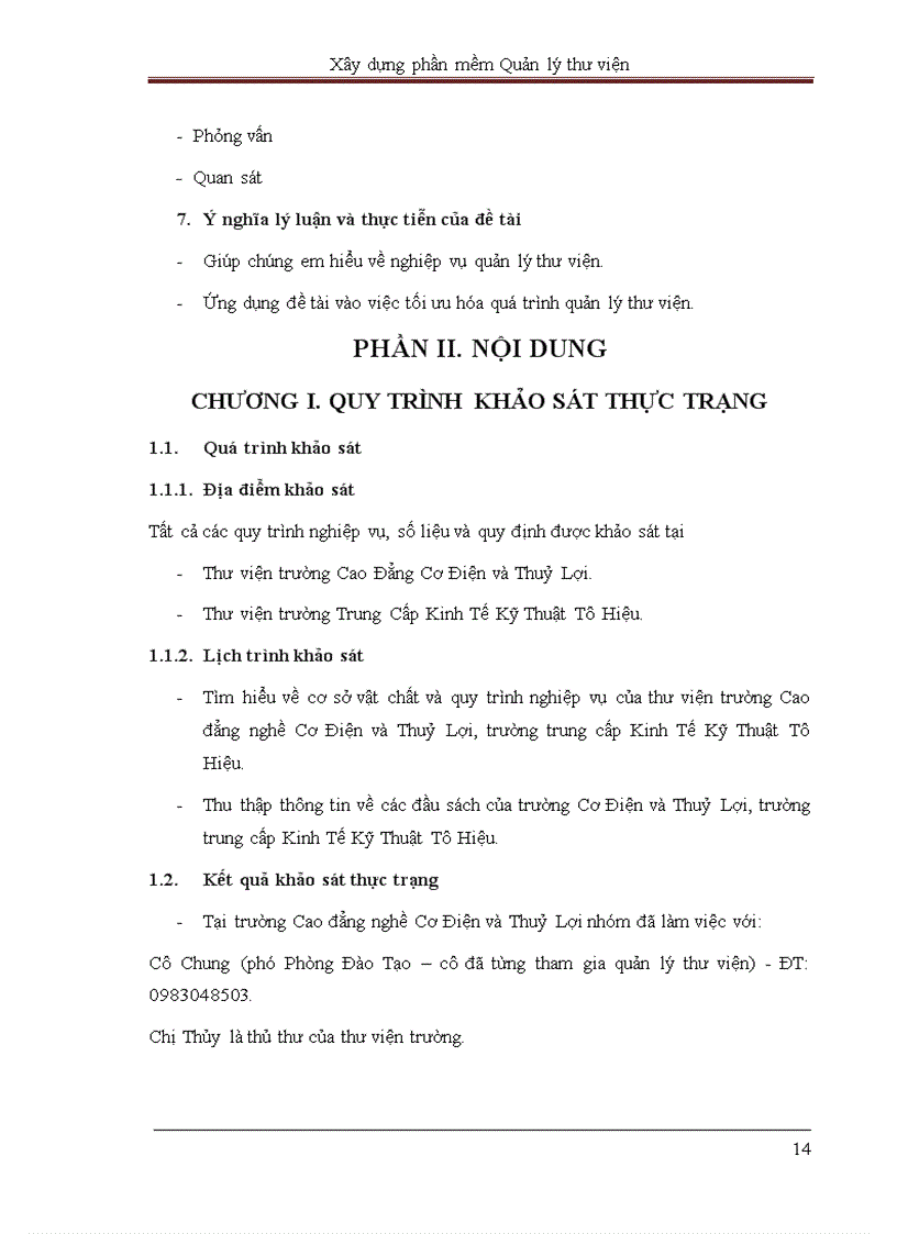 image for page Xây dựng phần mềm quản lý thư viện trường Cao đẳng Cơ Điện Thủy Lợi