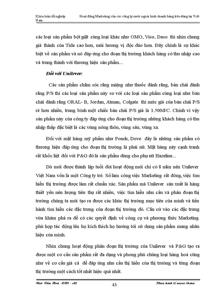 image for page Hoạt động Marketing của một số công ty nước ngoài kinh doanh hàng tiêu dùng tại Việt Nam