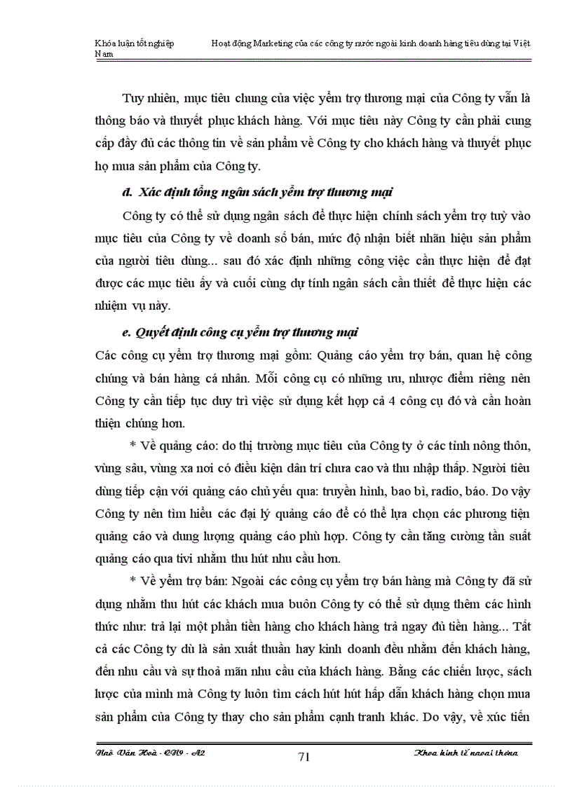 image for page Hoạt động Marketing của một số công ty nước ngoài kinh doanh hàng tiêu dùng tại Việt Nam