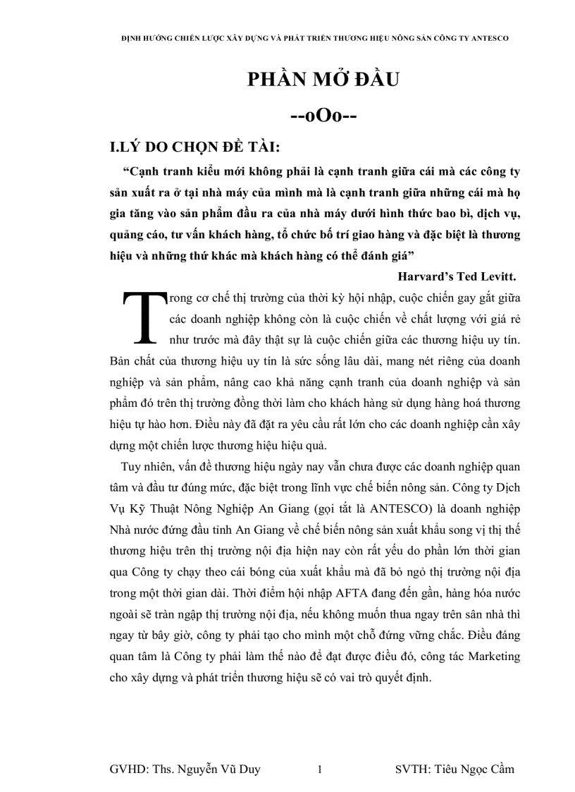image for page Định hướng chiến lược xây dựng và phát triển thương hiệu cho hàng nông sản Công ty Antesco