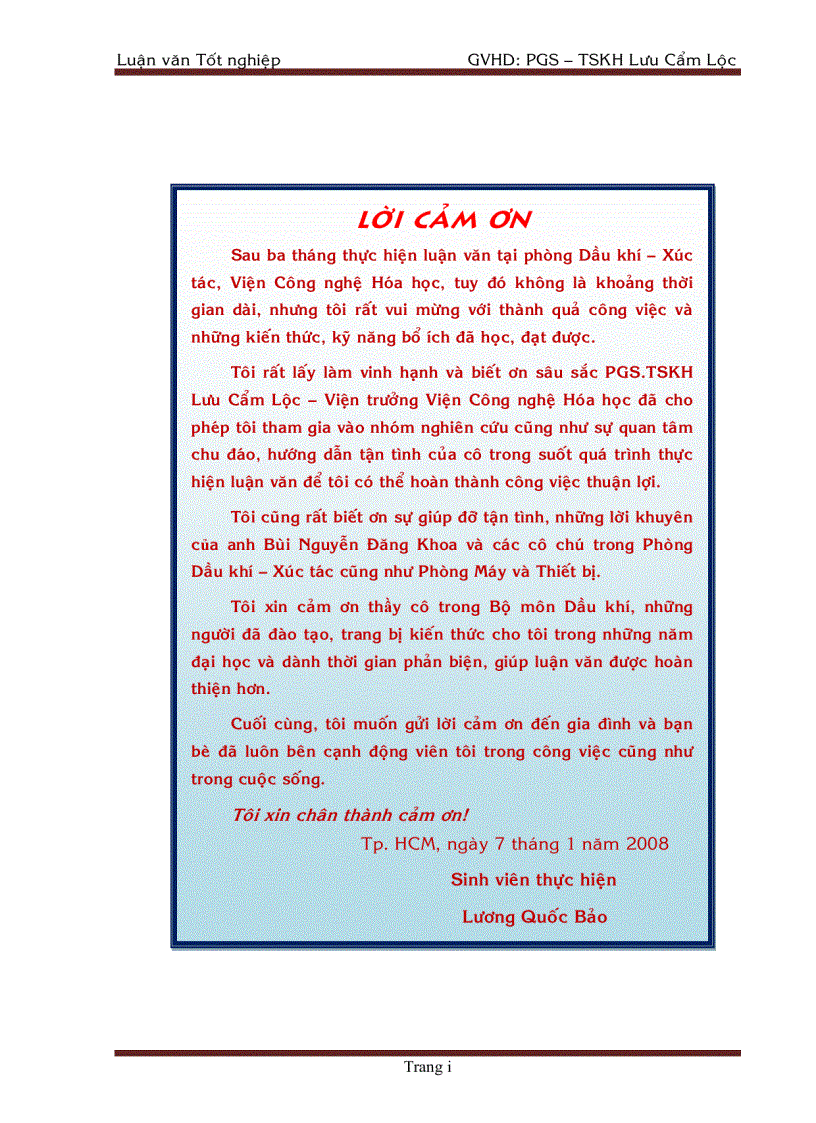 image for page Tổng Hợp DiMethyl Ete Từ Khí Tổng Hợp Trên Xúc Tác chất mang Al2O3