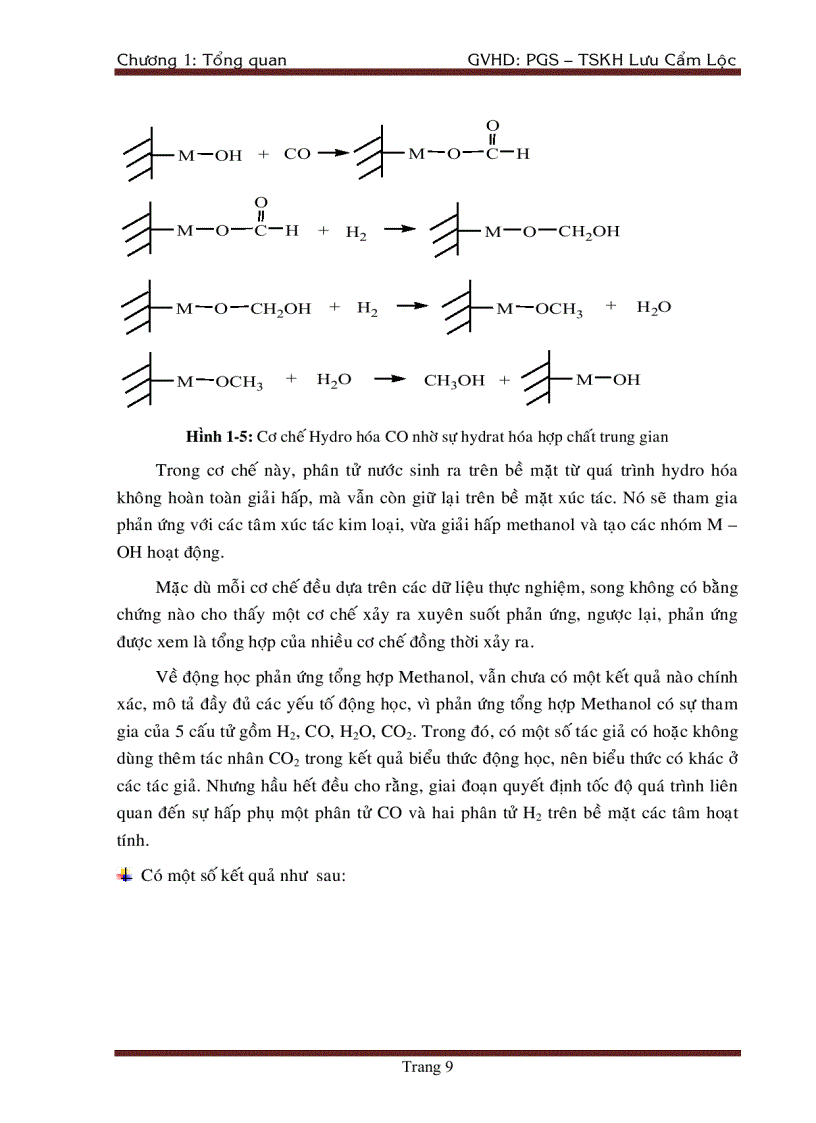 image for page Tổng Hợp DiMethyl Ete Từ Khí Tổng Hợp Trên Xúc Tác chất mang Al2O3