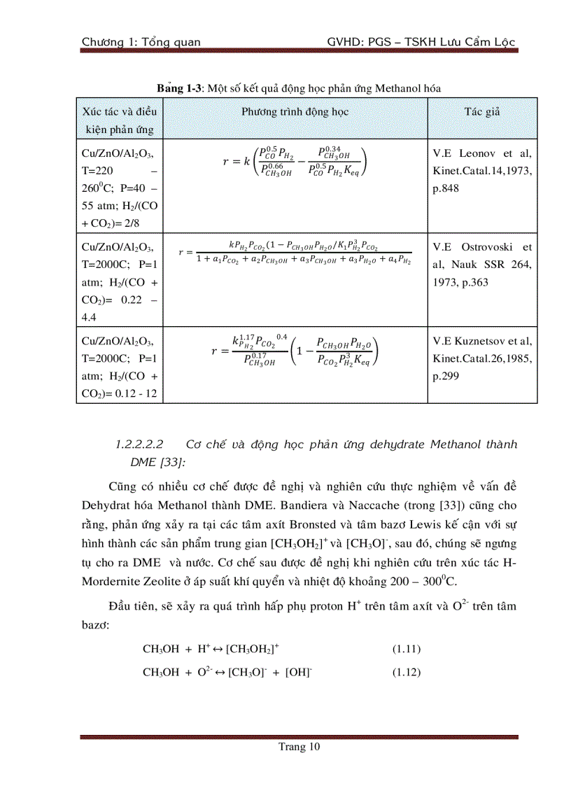 image for page Tổng Hợp DiMethyl Ete Từ Khí Tổng Hợp Trên Xúc Tác chất mang Al2O3